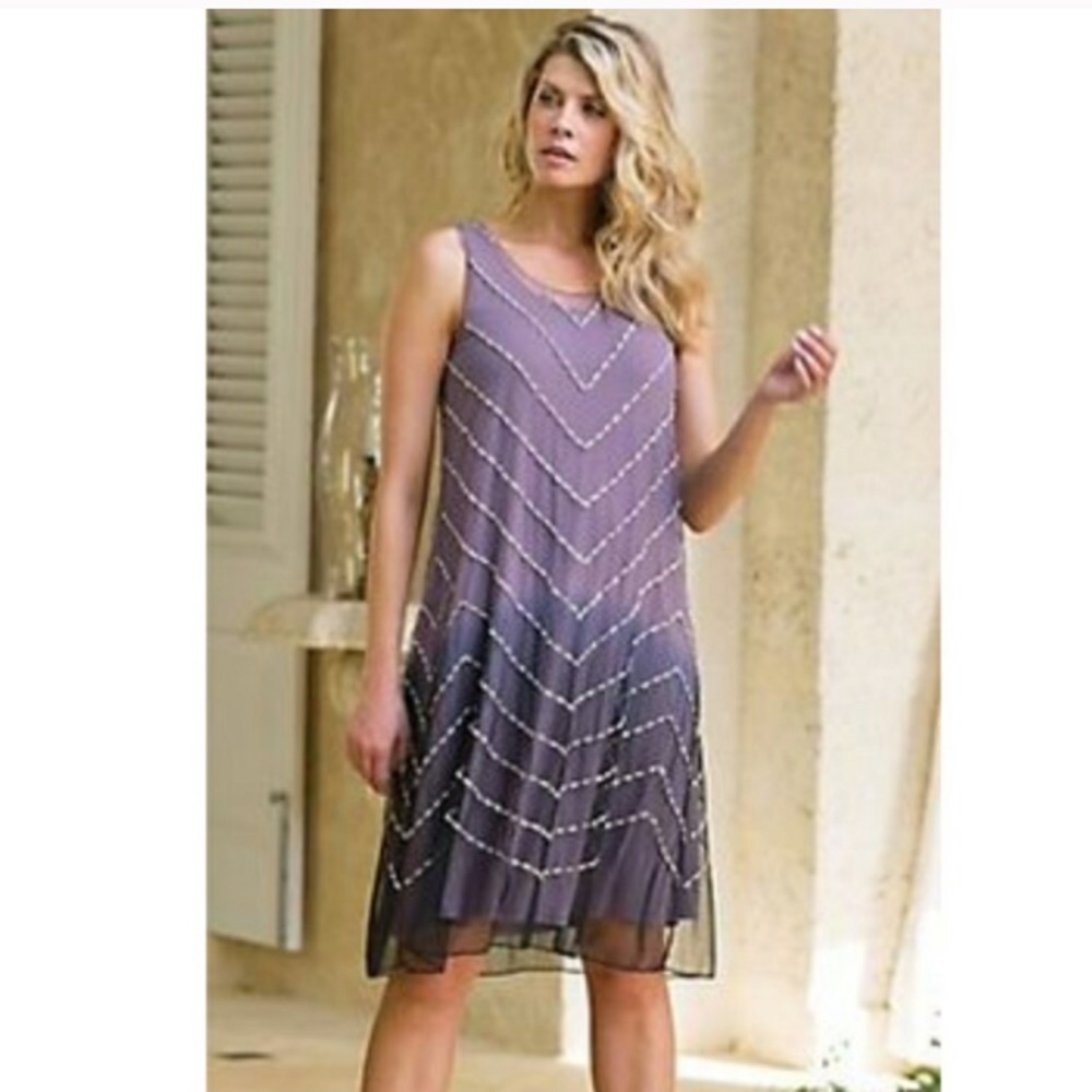 NWOT Soft Surroundings La Jolla Ombré Purple Dress